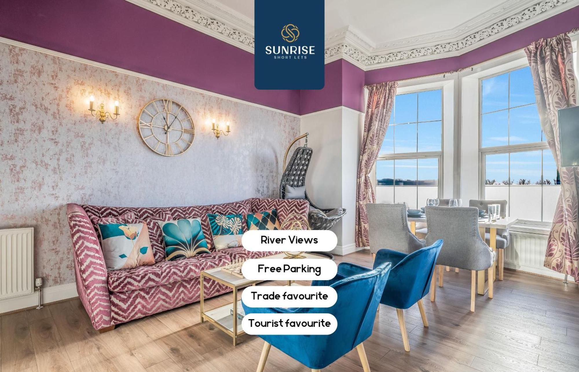 Presidential Apartment, Family Home, Luxury Bedrooms, 2 Rooms, 1 King Bed, 2 Single Beds, Free Wifi, Free Parking, Tourists, Business Travelers, Relocation, Beautiful River Views, - Long Stays, Invoice And Reduced Price Are Only Via Sunrise Short Let Dundee Extérieur photo